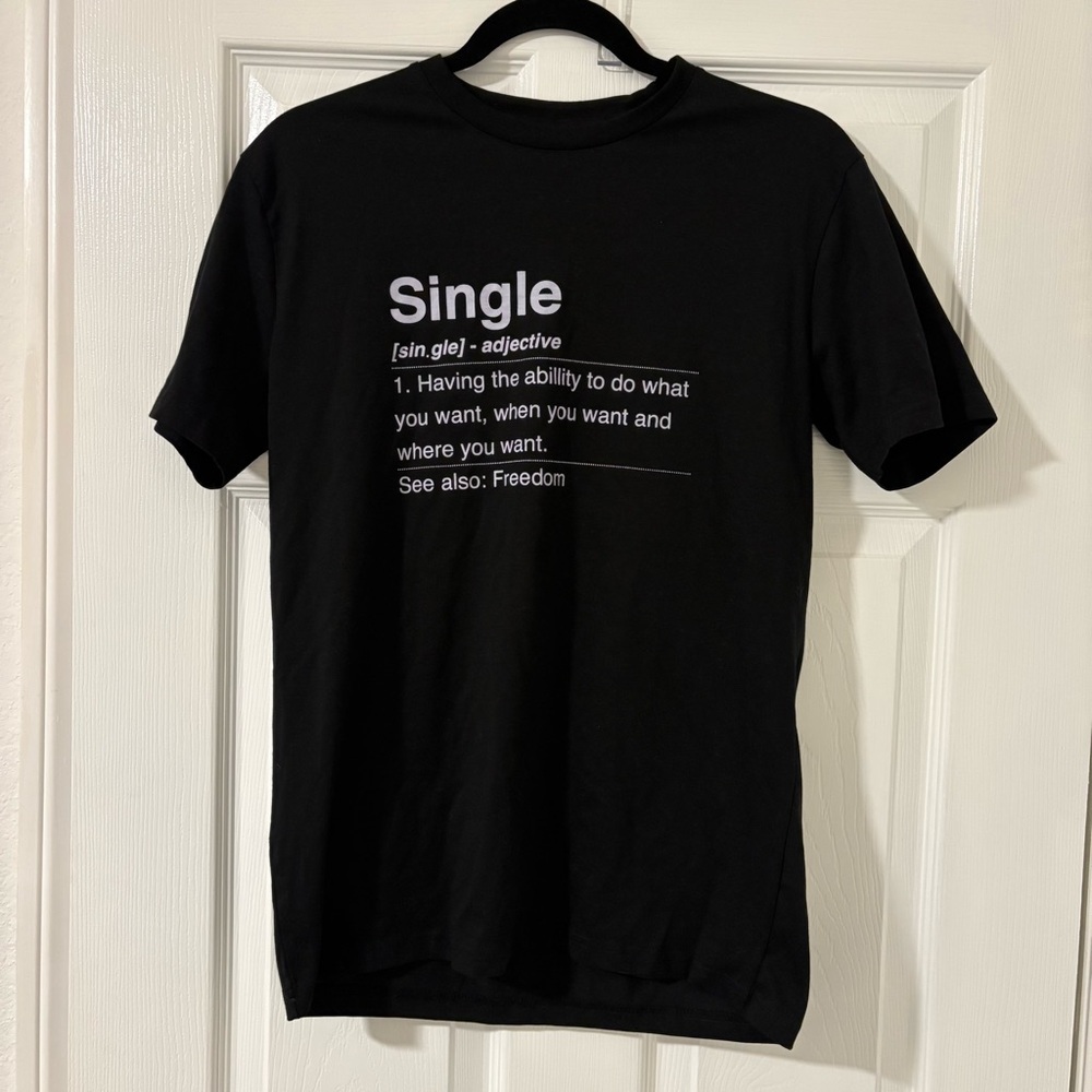 Men’s Denim & Flower Ricky Singh Single Black Short Sleeve T Shirt Size Small